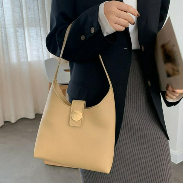Vintage Large Capacity Shoulder Top-handle Bag Women Solid Leather Handbags 3 